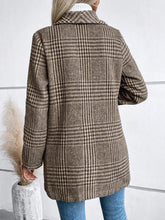 Load image into Gallery viewer, Plaid Collared Neck Long Sleeve Jacket
