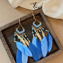 Load image into Gallery viewer, Alloy Rice Bead Dangle Earrings.
