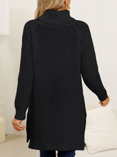 Load image into Gallery viewer, Slit Turtleneck Long Sleeve Sweater
