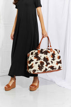 Load image into Gallery viewer, Cow Print Plush Weekender Bag
