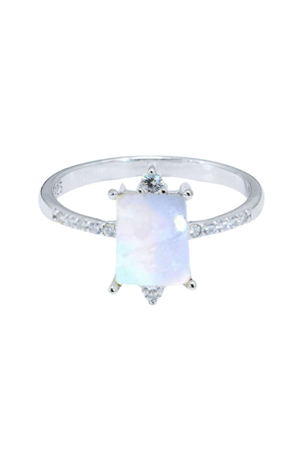 925 Sterling Silver Square Moonstone Ring