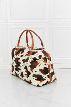 Load image into Gallery viewer, Cow Print Plush Weekender Bag
