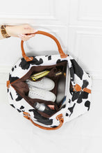 Load image into Gallery viewer, Cow Print Plush Weekender Bag
