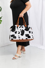 Load image into Gallery viewer, Cow Print Plush Weekender Bag
