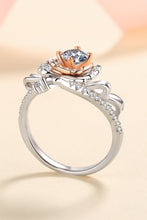 Load image into Gallery viewer, 925 Sterling Silver Rose-Shaped Moissanite Ring
