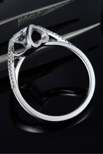 Load image into Gallery viewer, 1 Carat Moissanite 925 Sterling Silver Twisted Heart Ring
