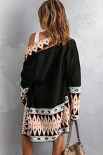 Load image into Gallery viewer, Geometric Open Front Long Sleeve Cardigan
