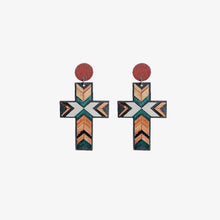 Load image into Gallery viewer, Cross Drop Earrings
