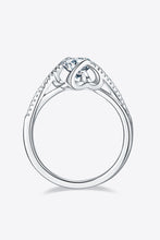 Load image into Gallery viewer, 1 Carat Moissanite 925 Sterling Silver Twisted Heart Ring
