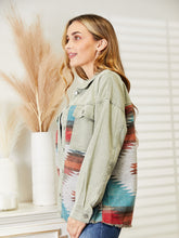 Load image into Gallery viewer, Dropped Shoulder Long Sleeve Printed Denim Jacket
