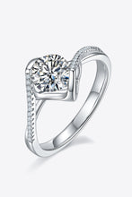 Load image into Gallery viewer, 1 Carat Moissanite 925 Sterling Silver Twisted Heart Ring
