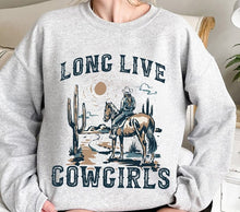 Load image into Gallery viewer, Long Live Cowgirl Print Sweatshirts for Women
