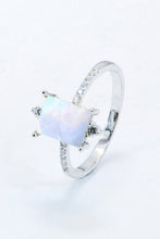 Load image into Gallery viewer, 925 Sterling Silver Square Moonstone Ring
