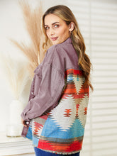 Load image into Gallery viewer, Dropped Shoulder Long Sleeve Printed Denim Jacket
