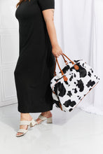 Load image into Gallery viewer, Cow Print Plush Weekender Bag
