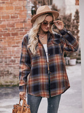 Load image into Gallery viewer, Plaid Dropped Shoulder Longline Shirt
