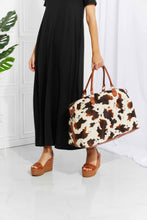 Load image into Gallery viewer, Cow Print Plush Weekender Bag
