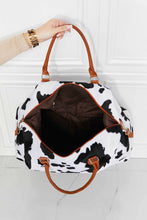 Load image into Gallery viewer, Cow Print Plush Weekender Bag
