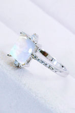 Load image into Gallery viewer, 925 Sterling Silver Square Moonstone Ring
