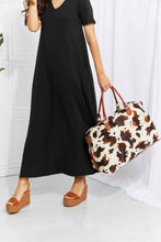 Load image into Gallery viewer, Cow Print Plush Weekender Bag
